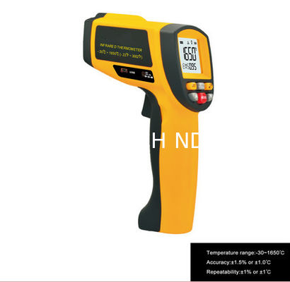 Temperature range -30 ~ 1650℃  Safe Non contact Laser Infrared Thermometer IR1651 proveedor
